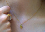 Rose Leaf Pendant Necklace: Nature Inspired Jewelry (Gold Plated, Small)
