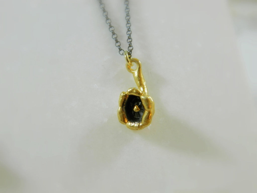 Lily of the Valley Pendant: Woodland Jewelry (Black Rhodium & Gold Plated)