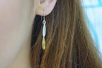Olive Leaf Earrings: Nature-Inspired Two Tone Jewelry (Sterling Silver)