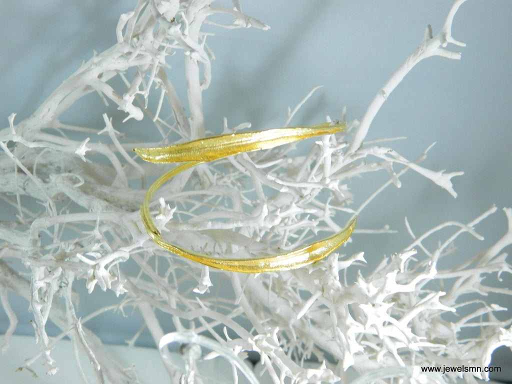 Real Olive Leaf Bracelet: 14k Gold Recycled Brass, Nature Inspired