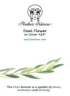 Nature-Inspired Yin Yang Necklace, Olive Leaf (Sterling Silver & Gold)