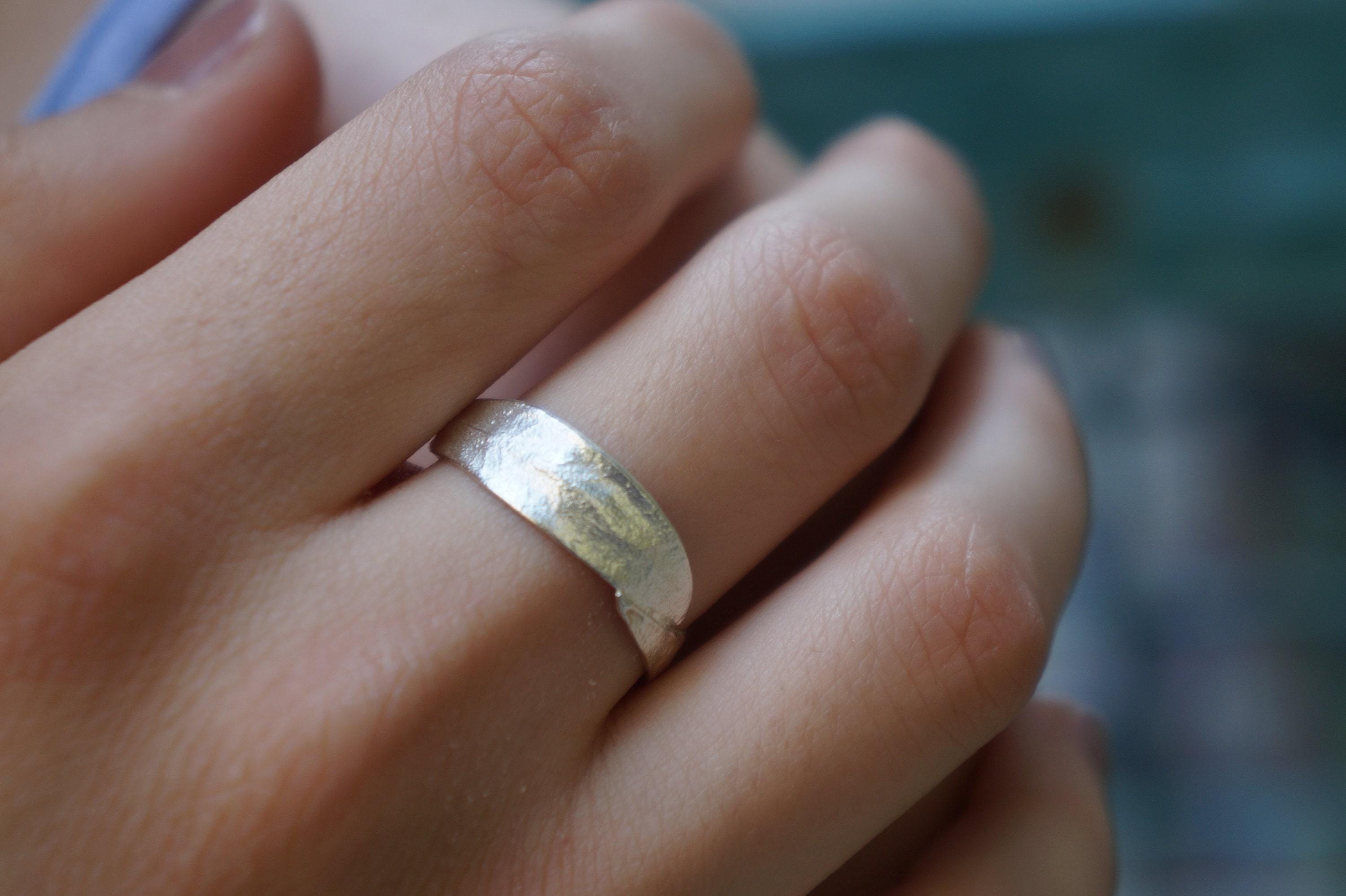 Silver Olive Leaf Ring, Sterling Silver Jewelry, Silver Band, Gift for Her, Birthday Gift for Women, Handmade Jewelry, Boho Fashion