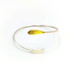 Vegan Olive Branch Bracelet, Gold-Plated Brass, Adjustable (Nature Inspired)