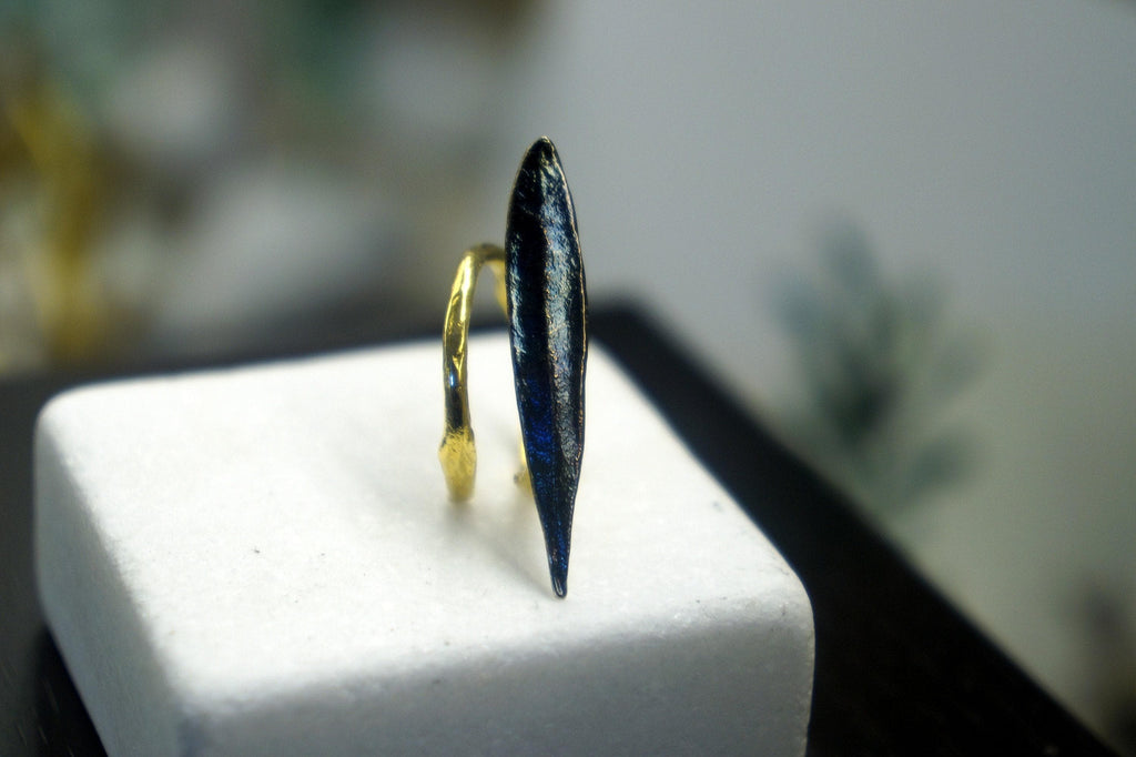 Olive Leaf Ring: Adjustable Nature Jewelry (Recycled Sterling Silver)
