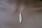 Botanical Olive Leaf Pendant Necklace (Recycled Sterling Silver, Unisex)