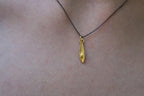 Gold Olive Leaf Necklace, Gold-Plated Sterling Silver Jewelry, Silver Pendant, Gift for Her, Handmade Jewelry