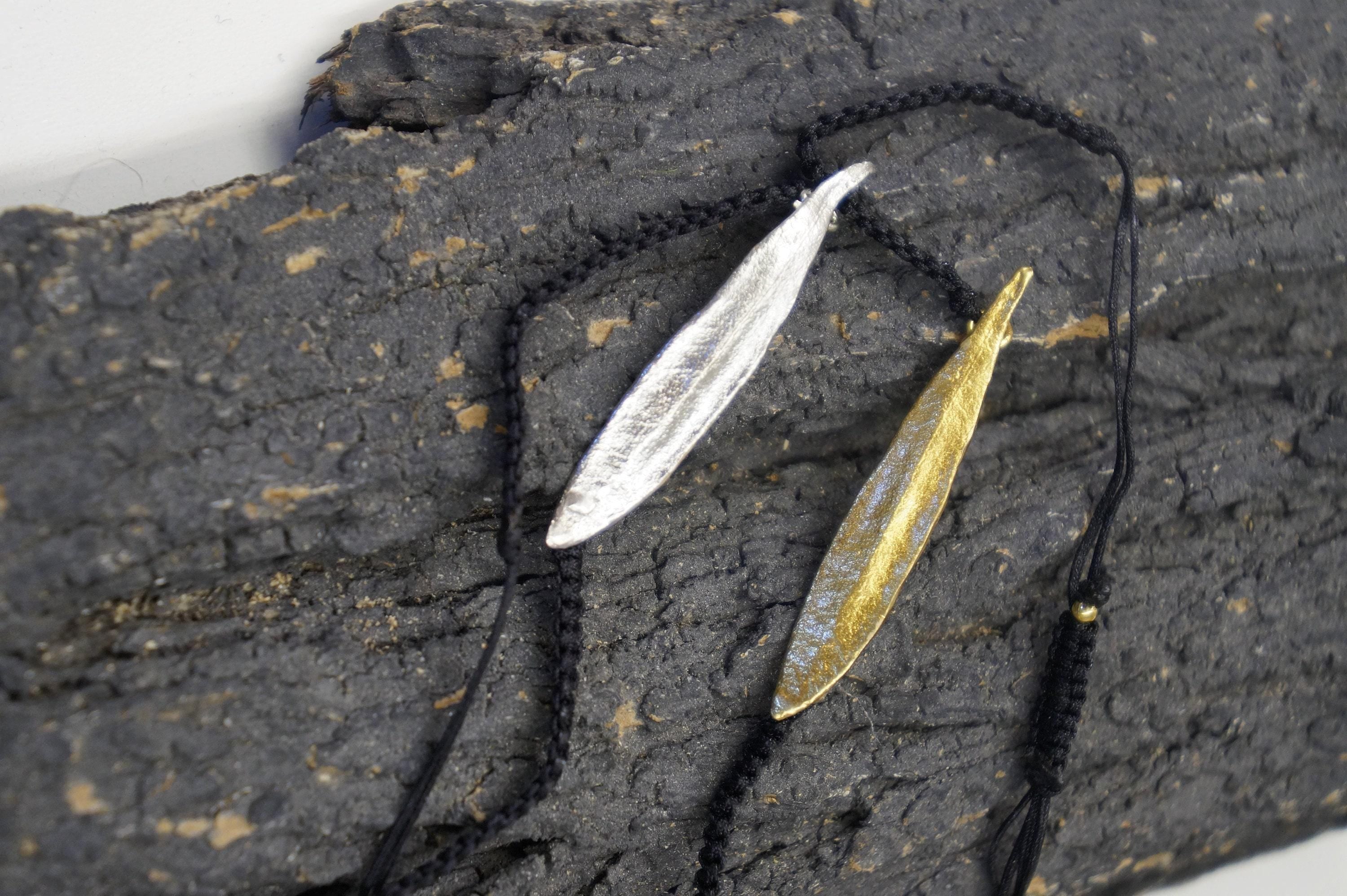 Olive Leaf Bracelet: Eco-Friendly Sterling Silver Jewelry (Adjustable)