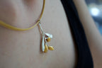 Nature Jewelry Sterling Silver Olive Branch Necklace (Handmade Pendant)