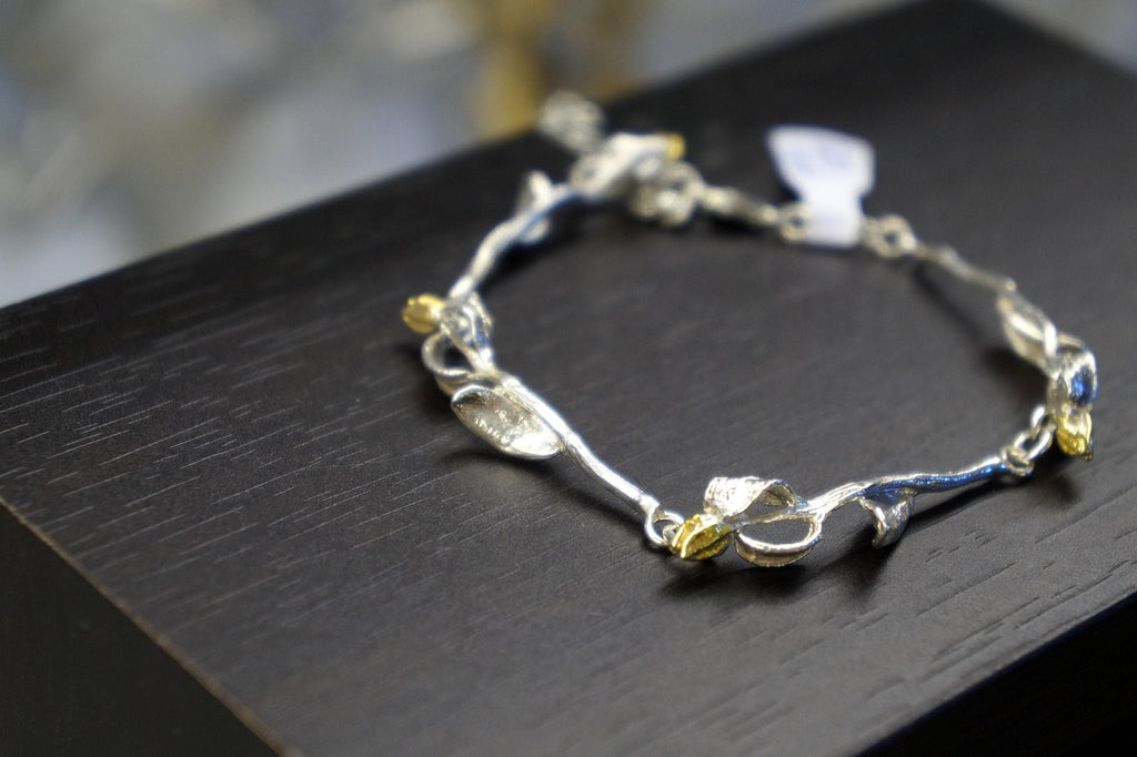 Silver Olive Branch Bracelet, Sterling Silver Jewelry, Silver Bracelet Cuff, Gift for Her, Birthday Gift for Women, Handmade Jewelry