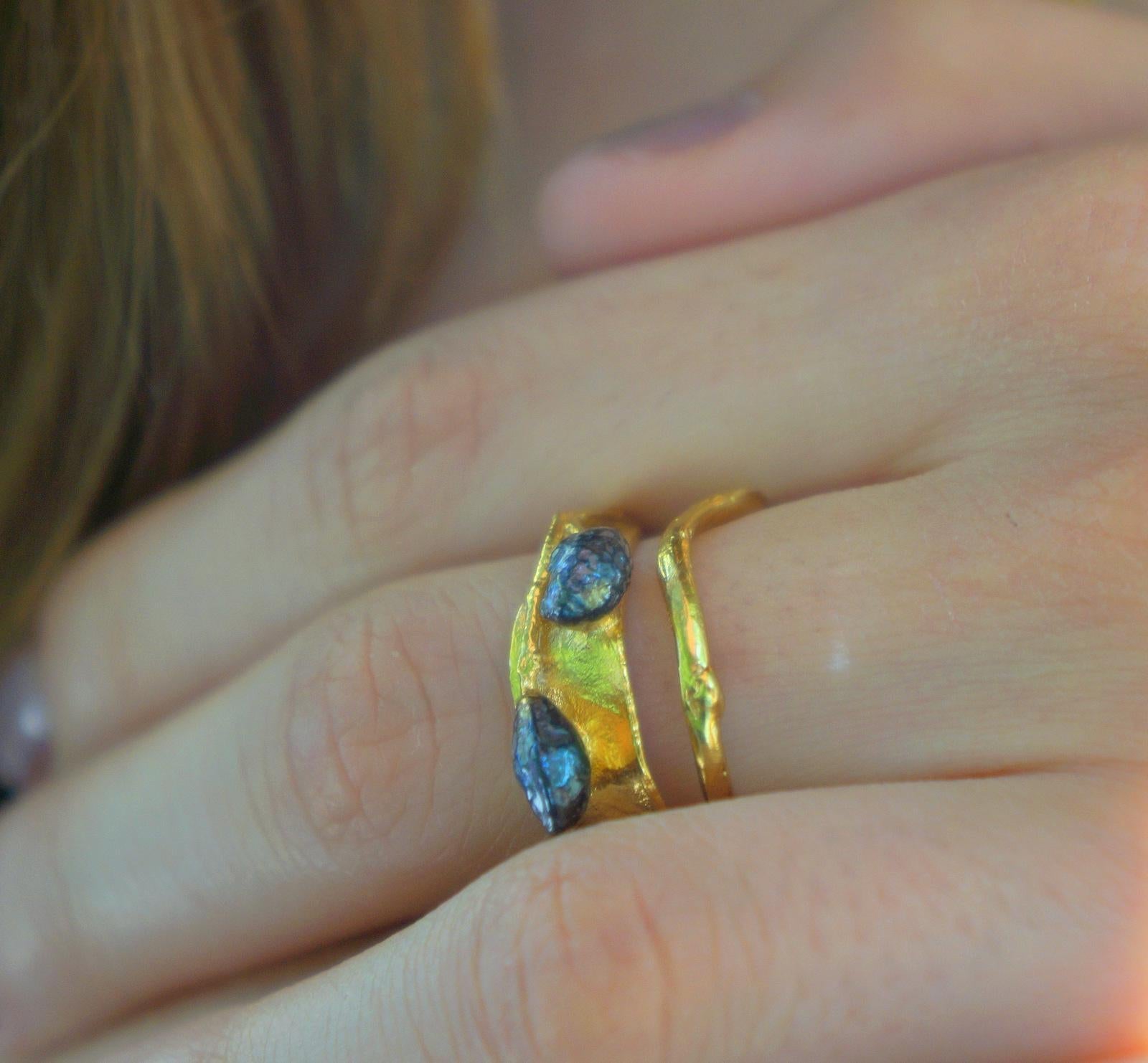 Olive Leaf Ring: Solid Gold - Yellow, White, or Rose 14k