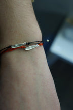 Olive Leaf Bracelet: Sterling Silver, Adjustable Rope Band