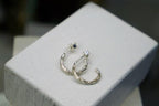Gold Olive Branch Earrings, Gold-Plated Sterling Silver Jewelry, Gold Hoop Earrings, Gift for Her, Birthday Gift for Women, Handmade Jewelry