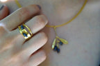 Nature-Inspired Olive Leaf Ring, Adjustable Gold-Plated Brass Band (Women’s Size)