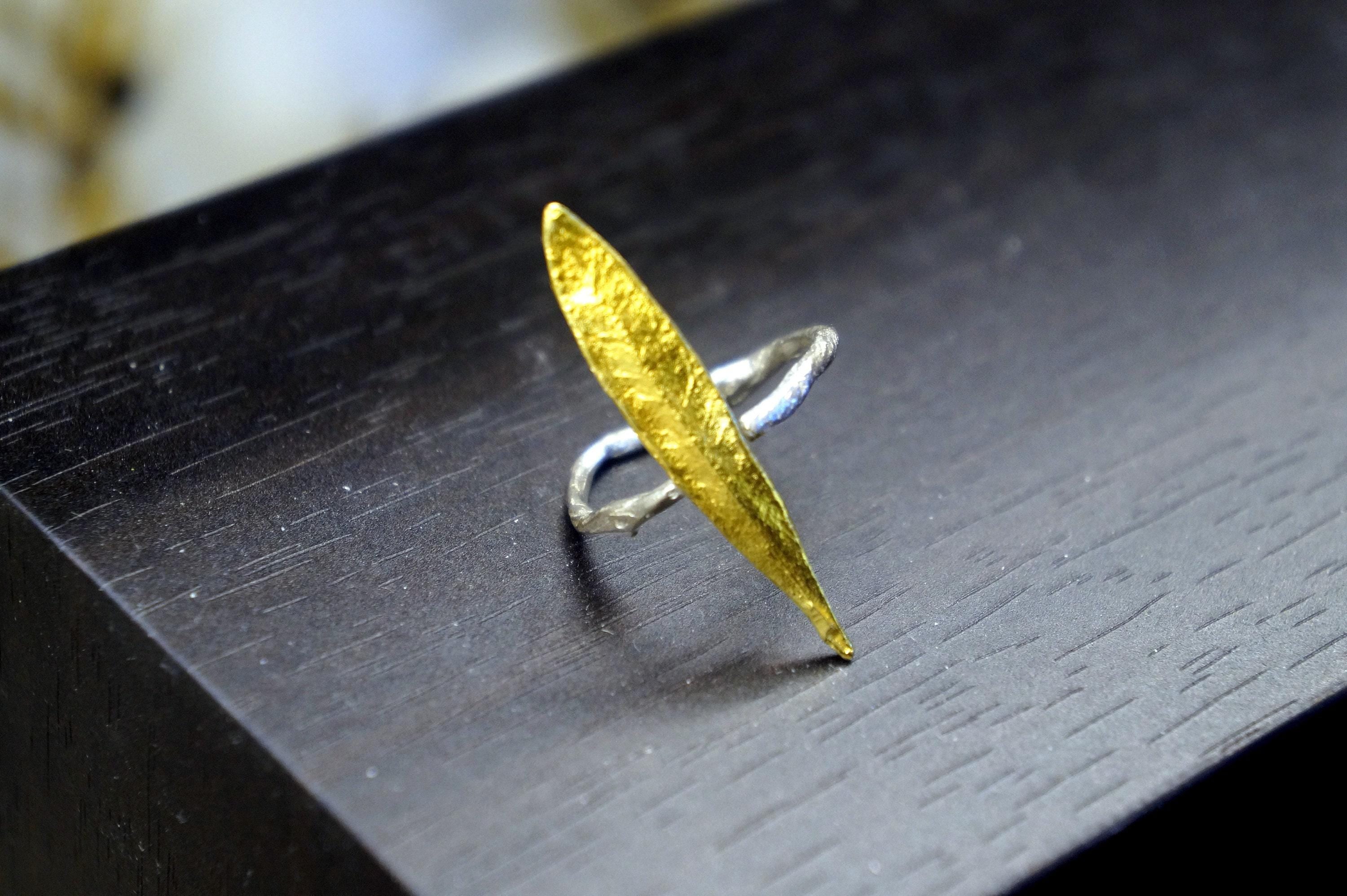 Olive Leaf Ring Sterling Silver: Adjustable Nature Inspired Jewelry