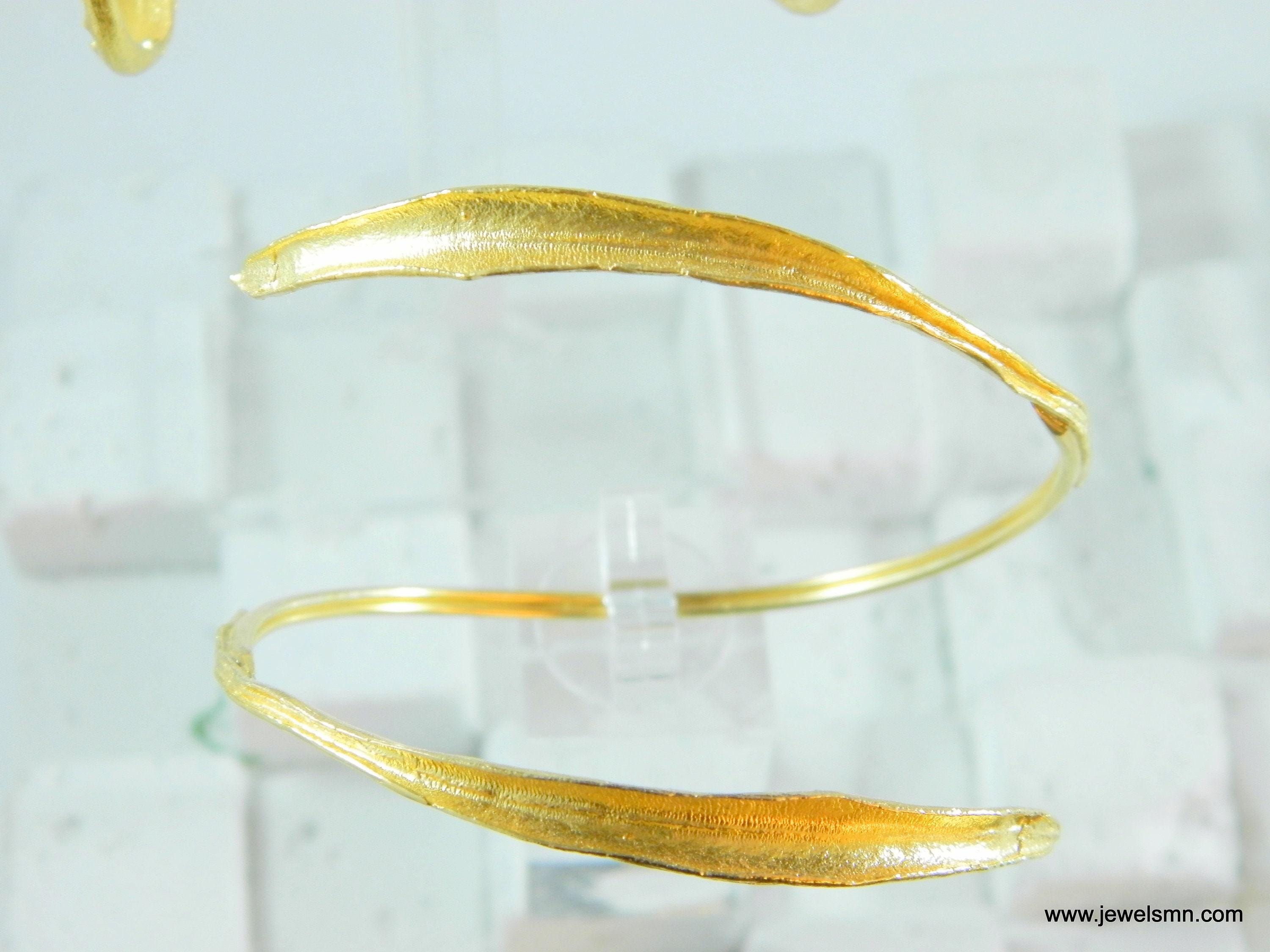 Real Olive Leaf Bracelet: Gold and Sterling Silver Nature Jewelry