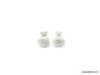 Tiny Sea Urchin Stud Earrings: Minimalist Ocean-Inspired Silver