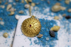 Gold Sea Urchin Necklace, Gold-Plated Brass Jewelry, Zircon Stone Pendant, Gift for Her, Birthday Gift for Women