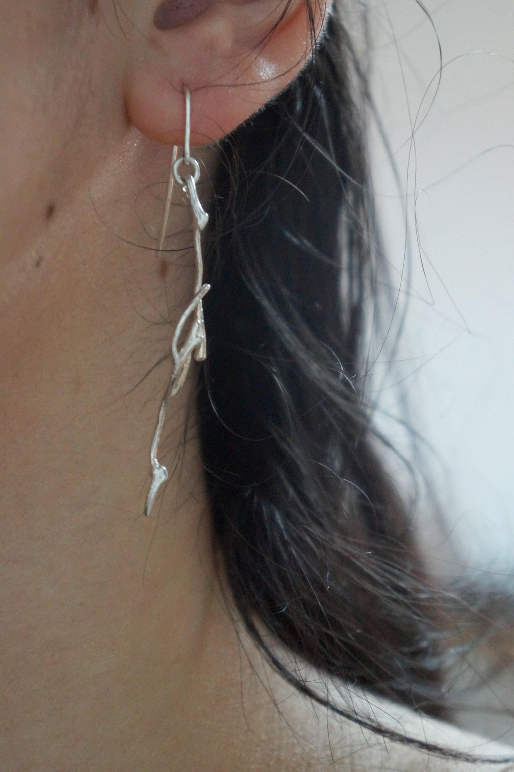 Nature-Inspired Jasmine Twig Earrings, Gold-Plated Sterling Silver (Lightweight)