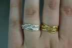 Twig Ring: Sterling Silver Jasmine Branch Design (Unisex, Handmade)