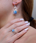 Jasmine Twig Engagement Ring: Raw Zircon, Sterling Silver (Handmade, Eco-Friendly)