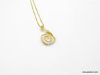 Jasmine Leaf Necklace, Gold-Plated Sterling Silver, Minimalist Eco Jewelry, Nature-Inspired