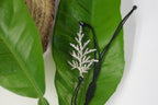 Botanical Macrame Bracelet: Cypress Leaf Design - Sterling Silver