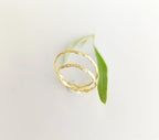 Twig Wedding Ring Set: Delicate Solid Gold - Nature Inspired Design