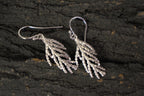 Nature Earrings: Real Cypress Leaf in Sterling Silver (Dangle)