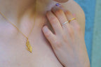 Gold Cypress Ring, Gold-Plated Sterling Silver Branch Ring, Gift for Her, Birthday Gift for Women, Handmade Jewelry, Promise Ring