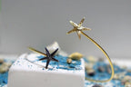 Nature-Inspired Starfish Bracelet, Two Tone Silver and Gold (Adjustable Cuff)