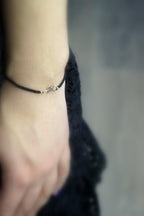 Silver Starfish Cord Bracelet - Real Charm, Adjustable Fit