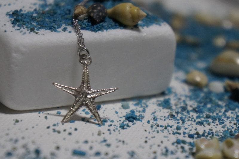 Starfish Gold Necklace - Summer Beach, Elemental Symbol Pendant