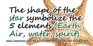 Starfish Earrings: Sterling Silver with Blue Zircon - Nature Inspired