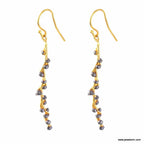 Acacia Leaf Earrings: Gold Plated Brass - Organic Botanical Style