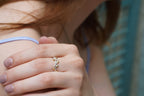 Gold Acacia Ring, Gold-Plated Sterling Silver Jewelry, Acacia Leaf Band, Gift for Her, Birthday Gift for Women, Handmade Jewelry