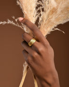 Leaf Band Ring: Gold Plated Sterling Silver - Eco Friendly Jewelry