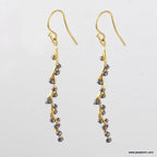 Acacia Leaf Earrings: Gold Plated Brass - Organic Botanical Style