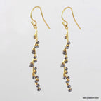 Acacia Leaf Earrings: Gold Plated Brass - Organic Botanical Style