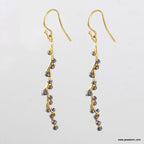 Nature-Inspired Acacia Leaf Earrings, Gold and Black Rhodium (Sterling Silver)