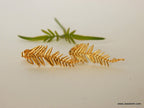 Acacia Leaf Stud Earrings: Real Silver, Nature-Inspired Jewelry