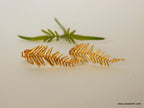Acacia Leaf Stud Earrings: Real Silver, Nature-Inspired Jewelry