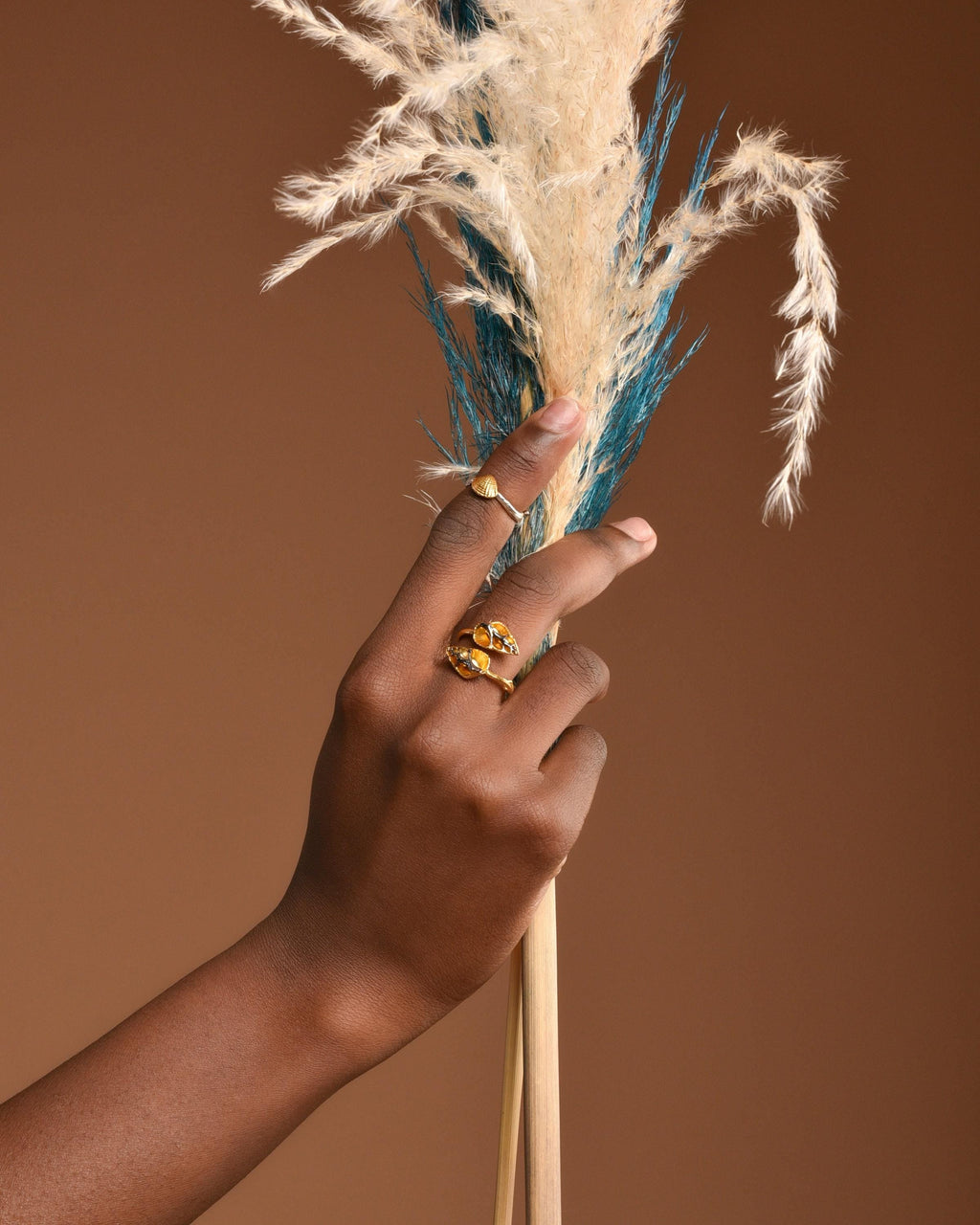 Seashell Statement Ring: Heart Shape, Goldplated Brass - Eco Friendly