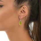 Blue Murano Glass Earrings - Sterling Silver Limpet Shell Dangles