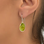 Blue Murano Glass Earrings - Sterling Silver Limpet Shell Dangles