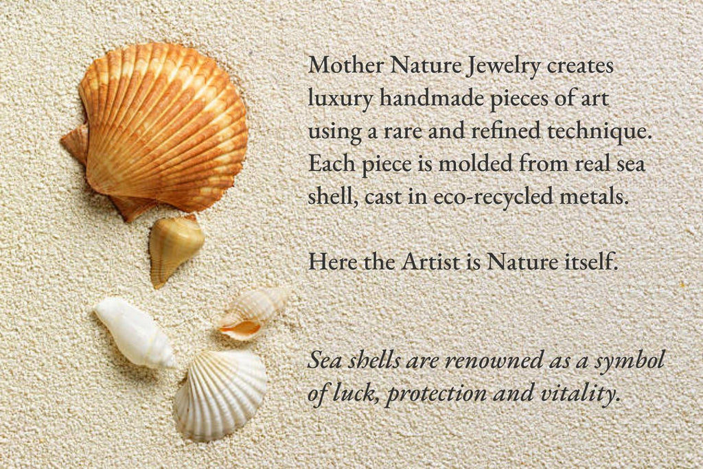 Seashell Statement Ring: Heart Shape, Goldplated Brass - Eco Friendly