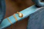 Nautical Pendant Necklace: Gold Sea Shell Design (Sterling Silver)