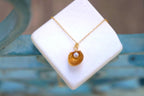 Pearl Pendant Necklace: Real Sea Shell Detail - Gold-Plated Silver