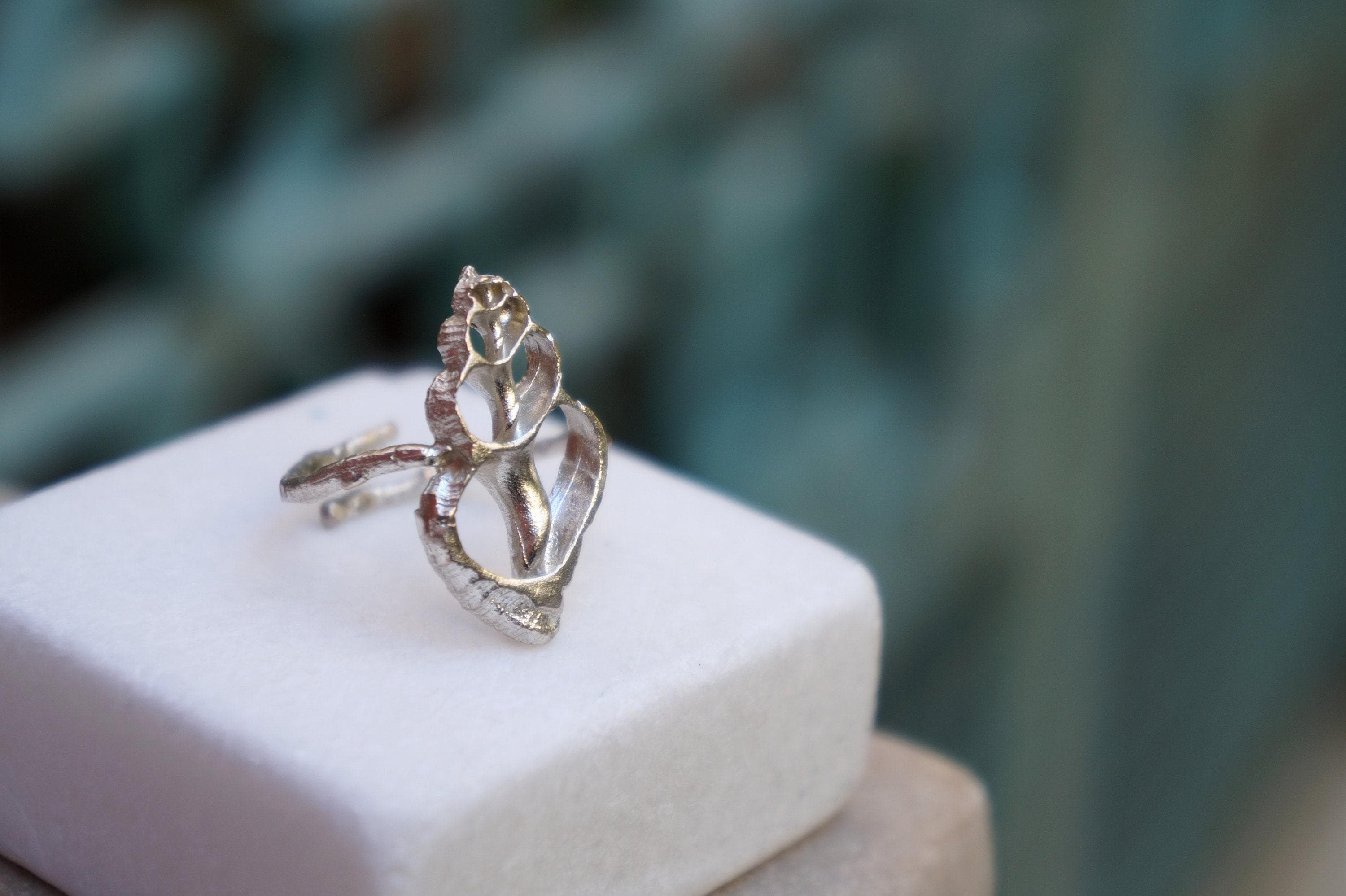 Big Sea Shell Ring: Handmade Sterling Silver, Nature Inspired
