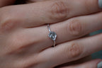 Sterling Silver Ring: Dainty Sea Shell and Twig Design - Gold Accents