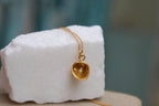 Nautical Pendant Necklace: Gold Sea Shell Design (Sterling Silver)